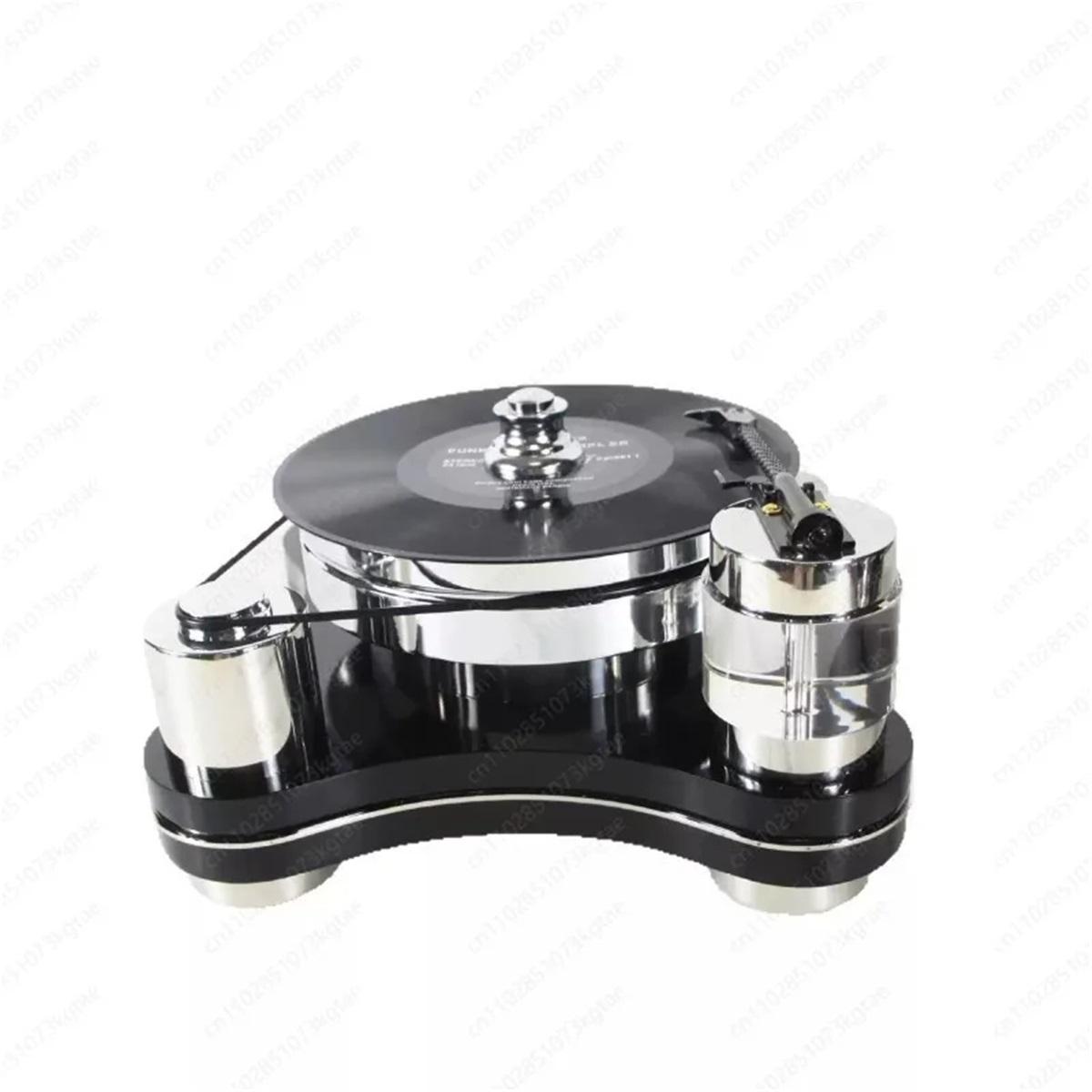

Minimalist modern vinyl record player stainless steel model room hotel clubhouse living room ornament decoration 34 34 20