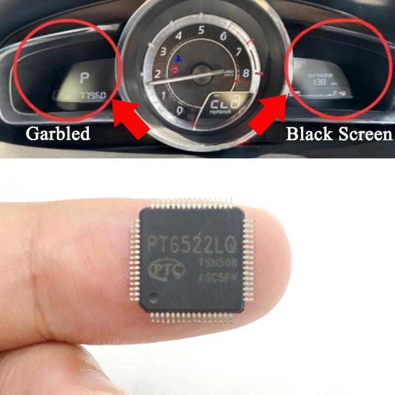 PT6522-LQ Speedometer Instrument Cluster Black Screen Repair IC Chip Power Module For Mazda 2 Demio DJ 3 Axela BM BN CX-3 CX3 DK