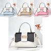 Stylish Cross-border Color-block Tote Bag For Women With Chic Design And Versatile Use