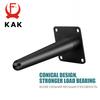 KAK 4pcs Gold Furniture Legs Black Cold Rolled Steel Table Feet Sofa Bed Leg Replacement 800KG Heavy Duty Furniture Hardware