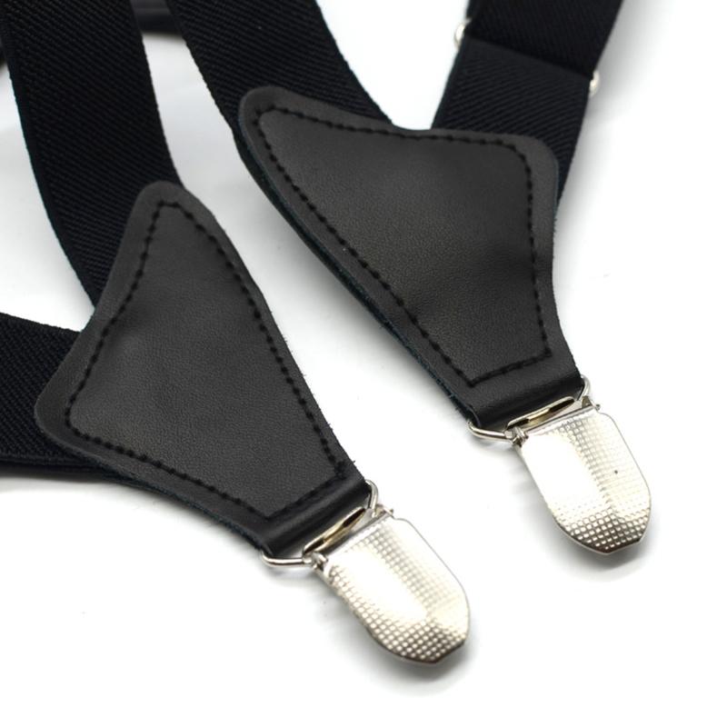 Suspensórios adultos ajustáveis ​​em forma de X, acessórios de roupas elásticas, suspensórios