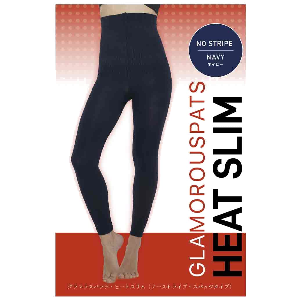 

Glamorous Spats 5 Million Units Heat Slim Compression Leggings Tights Authentic Product [Celebrating Sold] Fleece-Lined (Color Type) - (L-LL, Navy)