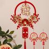 Flocking New Year Fu Character Pendants  Home Wall Window Door Decor