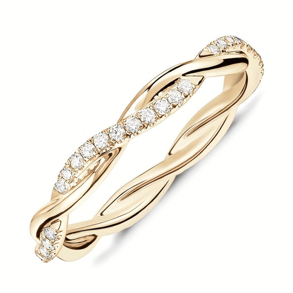 1pc Women's Ring, Inlaid with Synthetic Zircon Ring, Fashionable Ring, Suitable for Daily Wear, Layered Ring