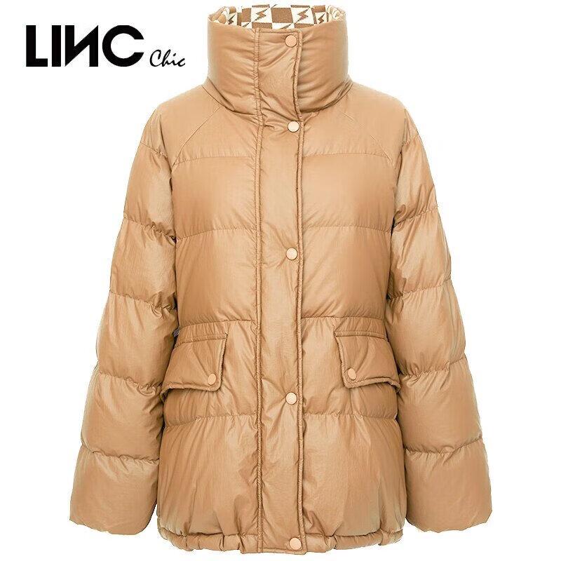 

Jinyujie Women s Stand Collar Loose Puffer Down Jacket M