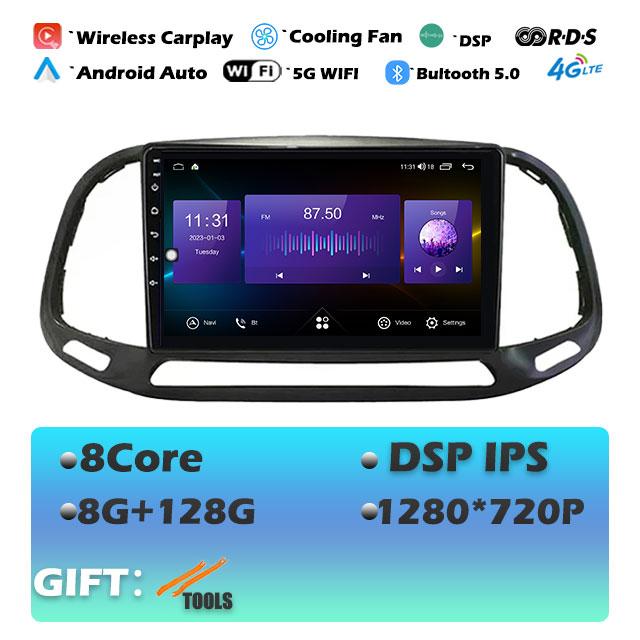 9'' For Fiat Doblo 2015 - 2020 DSP RDS Car Radio Android 14 GPS Navigation Auto Stereo Wifi Bluetooth Multimedia Player