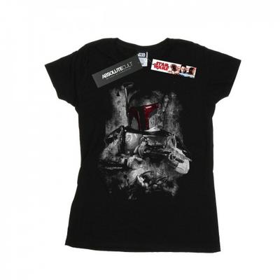 Camiseta de Algodón Desgastado Boba Fett para Mujer/Señora