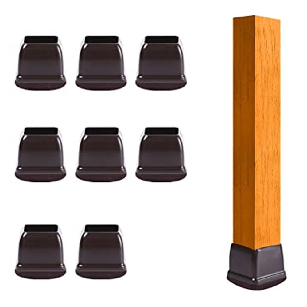

8 Pcs Brown Chair Leg Floor Protectors Silicone Feet Cover Chairs, Sofa