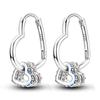 925 Sterling Silver Love Feather Moon Star Heart Earrings Fit Original Charms Hoop for Women Girls Stud Earring Jewelry Gifts