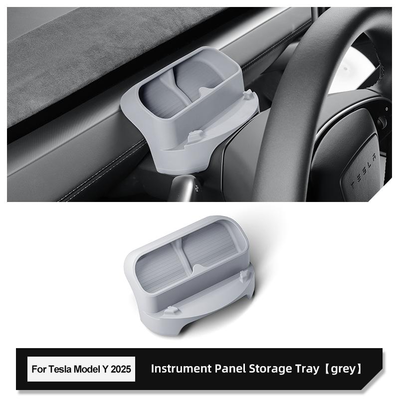 for Tesla Model Y Juniper/Launch 2025 Car Glasses Storage Box Car Mounted Sunglasses Organizer Storage Tray Interior Accessories