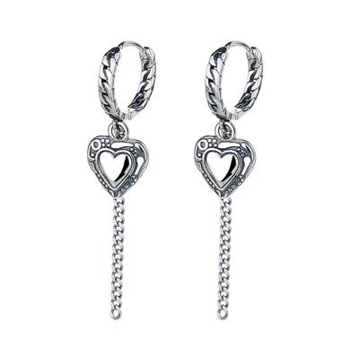 925 Silver Earrings Saint Heart E059 One-Touch Ring