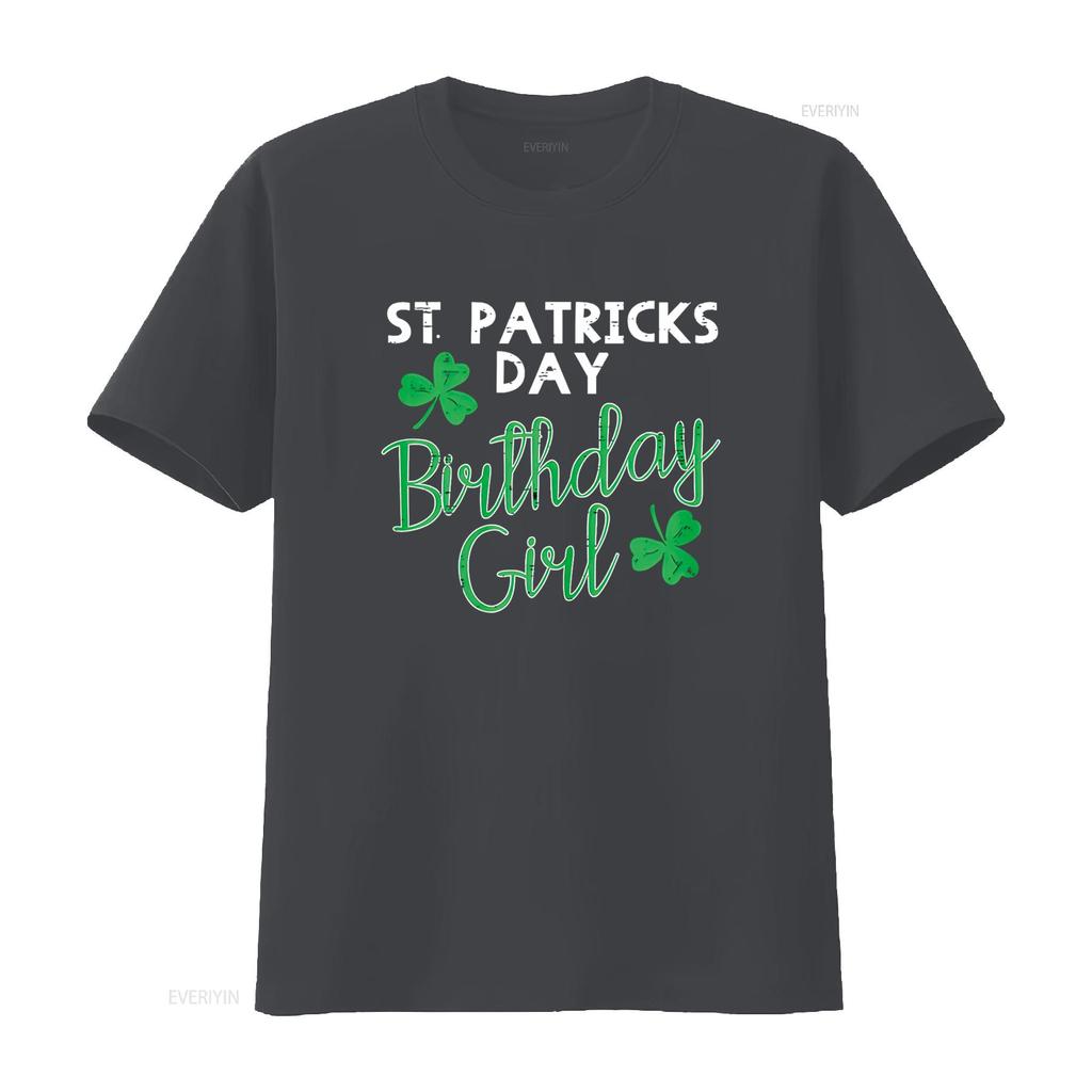 St Patricks Day Birthday Girl Born On Saint Paddys Women T Shirt vintage Washed Stretched Unisex homme Soft Breathable