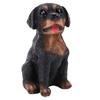 Dog Desktop Ornament Resin Adorable Sitting Dog Figurine for Bedrooms Balconies Bookshelves Gift