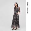 ELLASSAY Women's New Chinese Style Ink Print Two-Piece Shirt