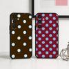 Ins Style P-Polka Dot Vintage Phone Case For Samsung A73,A21s,A22,A31,A32,A52,A53,A71,A80,Soft Black Shell