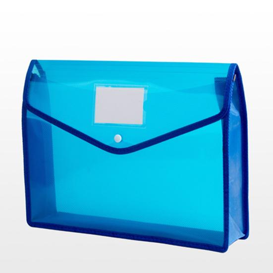 Plastic File Folder Waterproof Transparent Expanding Document Organizer with Snap Closure No Dividers Portable A4/B5 Size File Pouch for Office
