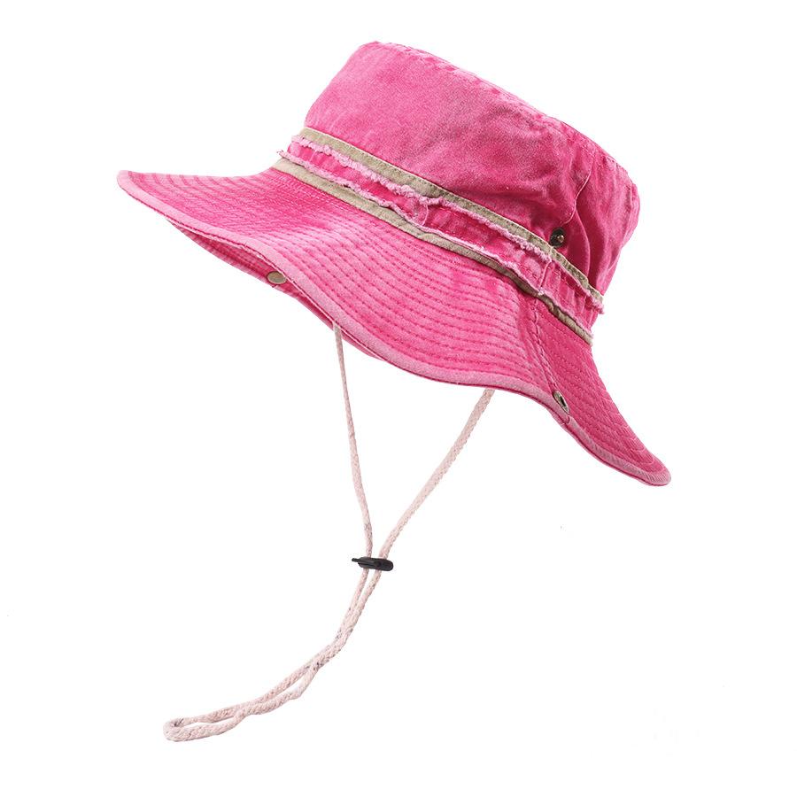 Vintage Washed Cotton Bucket Hat for Men & Women UV Protection Sun Caps for Summer Outdoor Climbing  Fishing Hiking