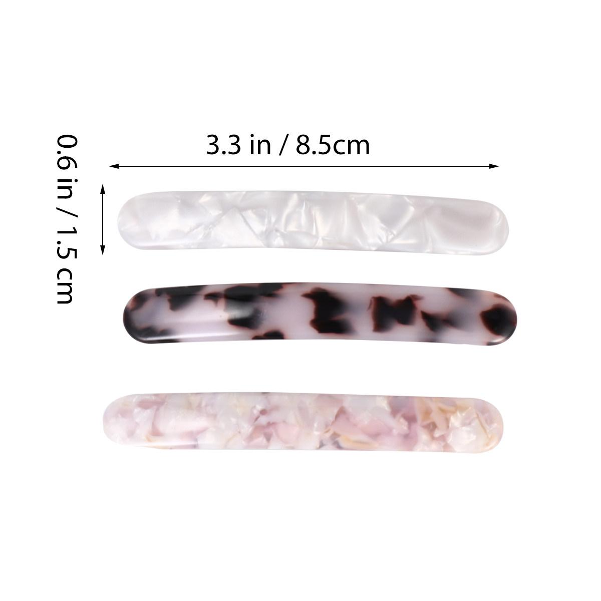 

3Pcs Hairpin Fashion Hair Clips Cow White Ivory White Non-Slip Elegant Barrettes for Women Party Wedding Hair