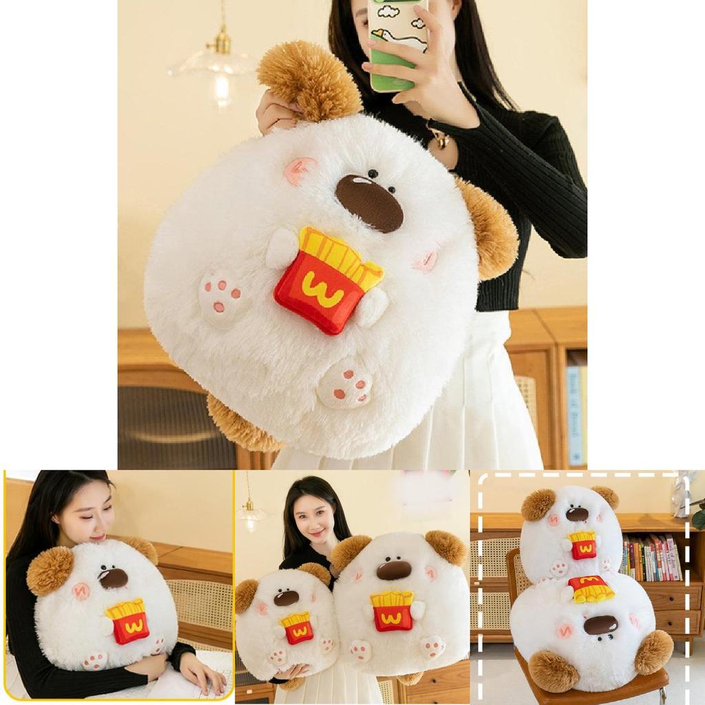 Cute Potato Chip Dog Plush Pillow Toy Adorable Stuffed Animal For Kids Gifts