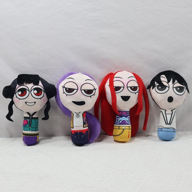 Moda Gruppo di Ragazze Peluche Rhythm Box Peluche Carini Cartoni Animati Kawaii Peluche Anime Bambola Ripiena Morbido Cuscino Decorativo Giocattolo Regalo