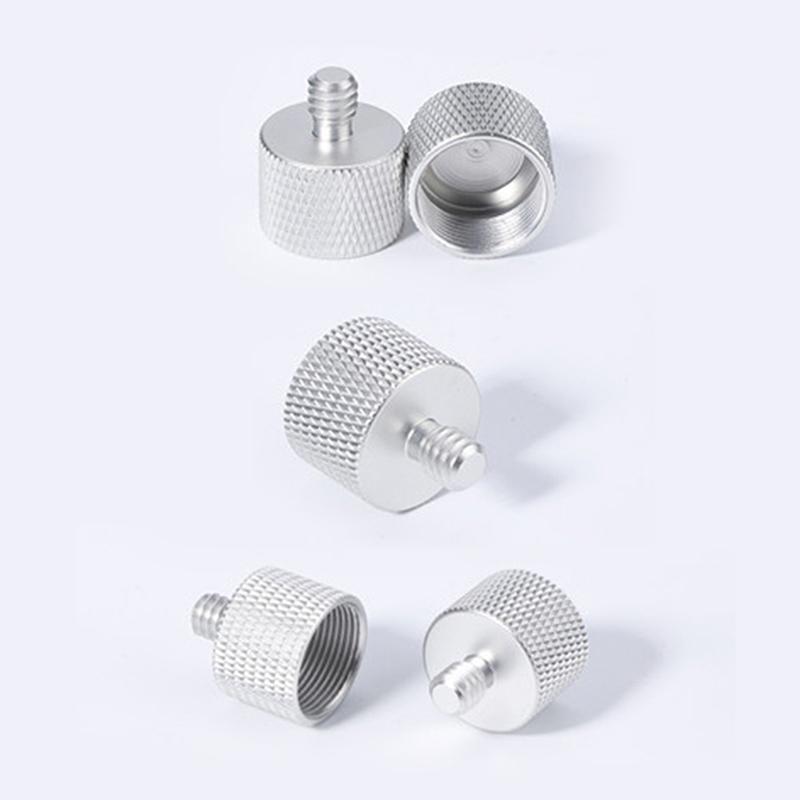 Metall Live-Übertragungsgeräte Mikrofonständer-Adapter 5/8 auf 1/4 Mikrofon-Konvertierungsschrauben-Adapter Aluminiumlegierung Stativhalterungsadapter