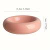 Ceramic Cat Food Bowl Whisker Fatigue Relief Cat Bowl Donut Shape Anti-Vomiting Protect Spine Perfect for Indoor Cats