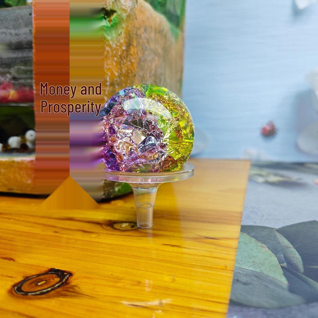 5CM Boyalı Buz Çatlaklı Küre Su Özelliği Bonsai Akvaryum Dekorasyonu