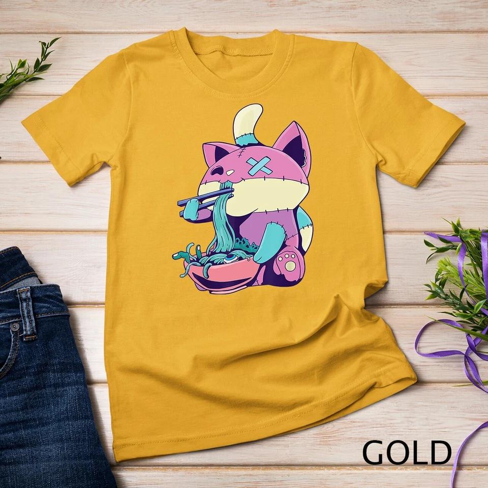 Pastel Goth Ramen Cat Anime Kawaii T-Shirt Unisex T-shirt 2 3XL