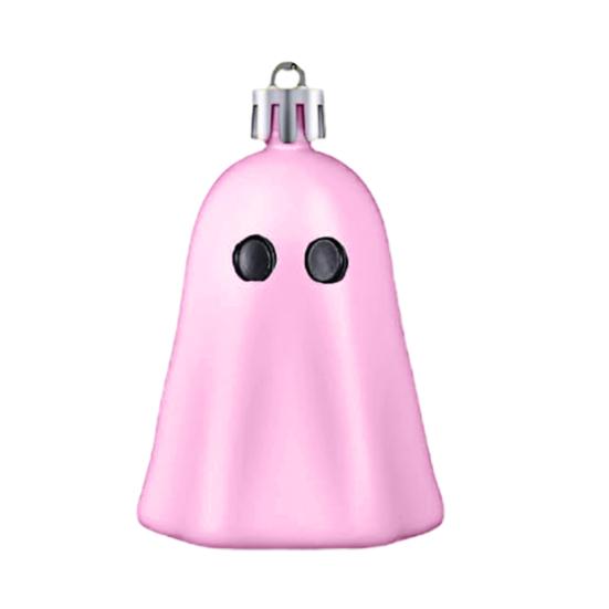 Halloween Hengende Spøkelsespynt Søt Rosa Hvit Spøkelse Halloween Treddekor Mini Spøkelsesdekorasjon for Hjemmefestdekor