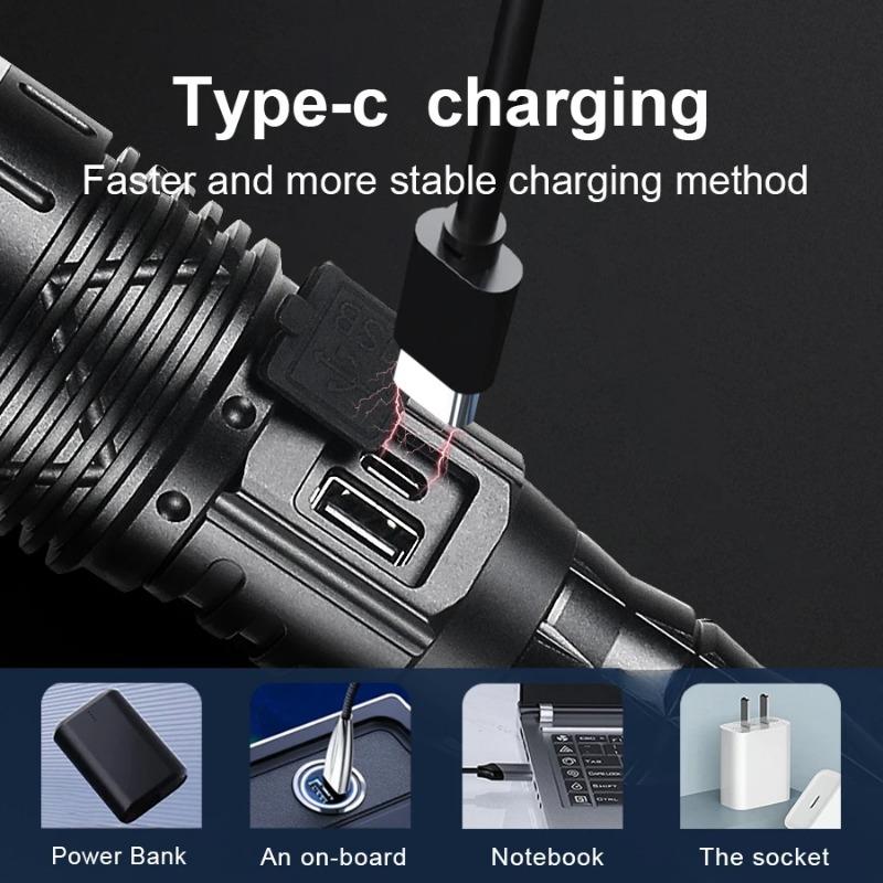 3800LM Hochleistungs-LED-Taschenlampen Taschenlampe Outdoor Ultrahelle Fackel LED-Laterne Langlebige und ultrahelle Beleuchtungstaschenlampe