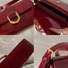 Retro Patent Leather Shoulder Bags For Women Luxury Flap Crossbody Bag Solid Color Underarm Bags Red Crossbody Lady Handbag