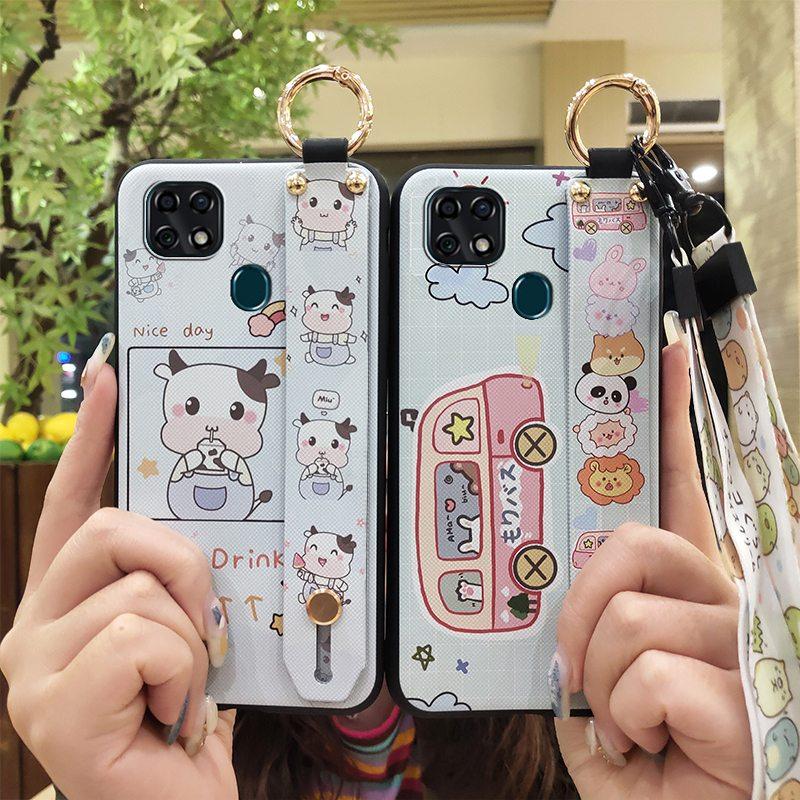 Anti-dust Wrist Strap Phone Case For ZTE Blade V2020 Vita/Blade20 Smart/10 Smart Kickstand Phone Holder Anti-knock Cute
