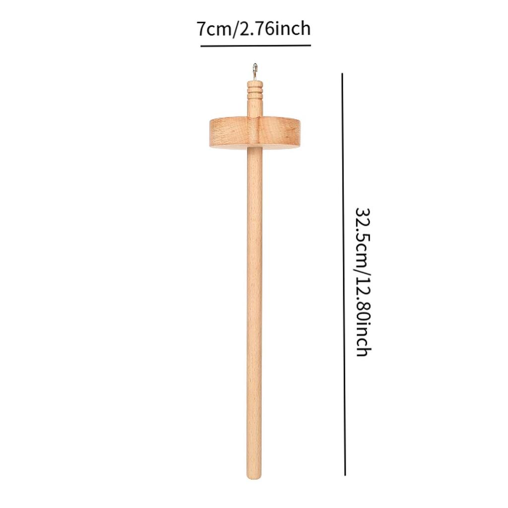 Wooden Drop Spindle Yarn Spinning Wheel for Spinning Wool Weaving Spinning Wheel