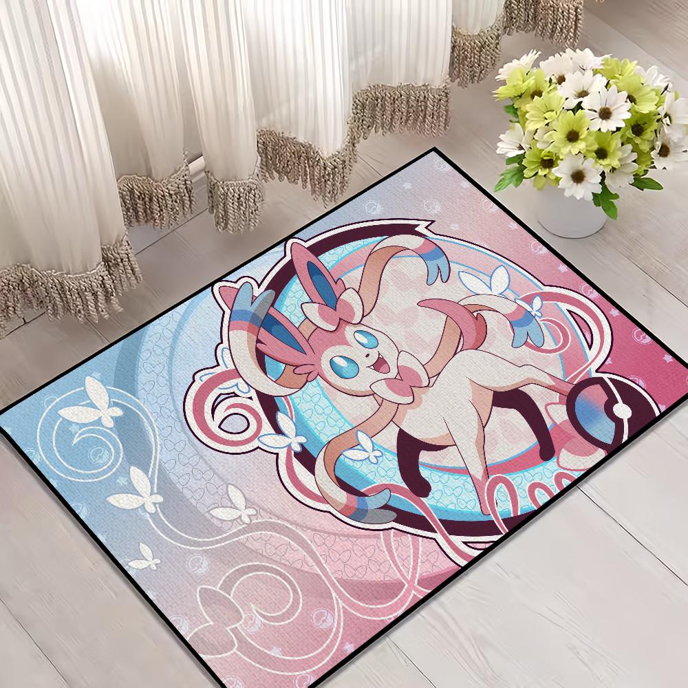 

Cute P-Pokemon S-Sylveon Door Mat For Bedroom Decoration Kitchen Bath Carpet House Super Absorbent Rug Foot Non-slip SJR40x60CM