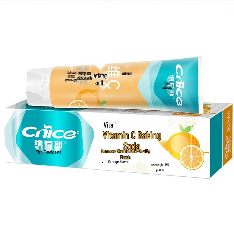 

Nice Baking Soda Toothpaste, Vitamin C Orange Flavor, 3-Pack