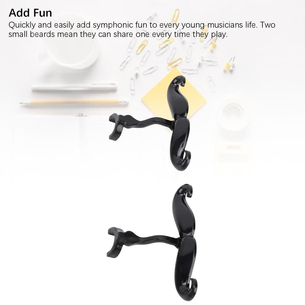 2 Pcs Trombone Clamp On Mustache Funny Plastic Euphonium Mouthpiece Mustache for Band Practices