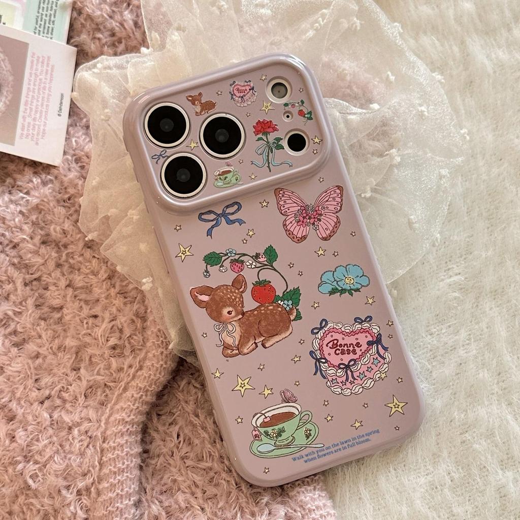 Retro-style Illustrated Phone Case for iPhone 16, iPhone 17, and iPhone 17 Pro Max