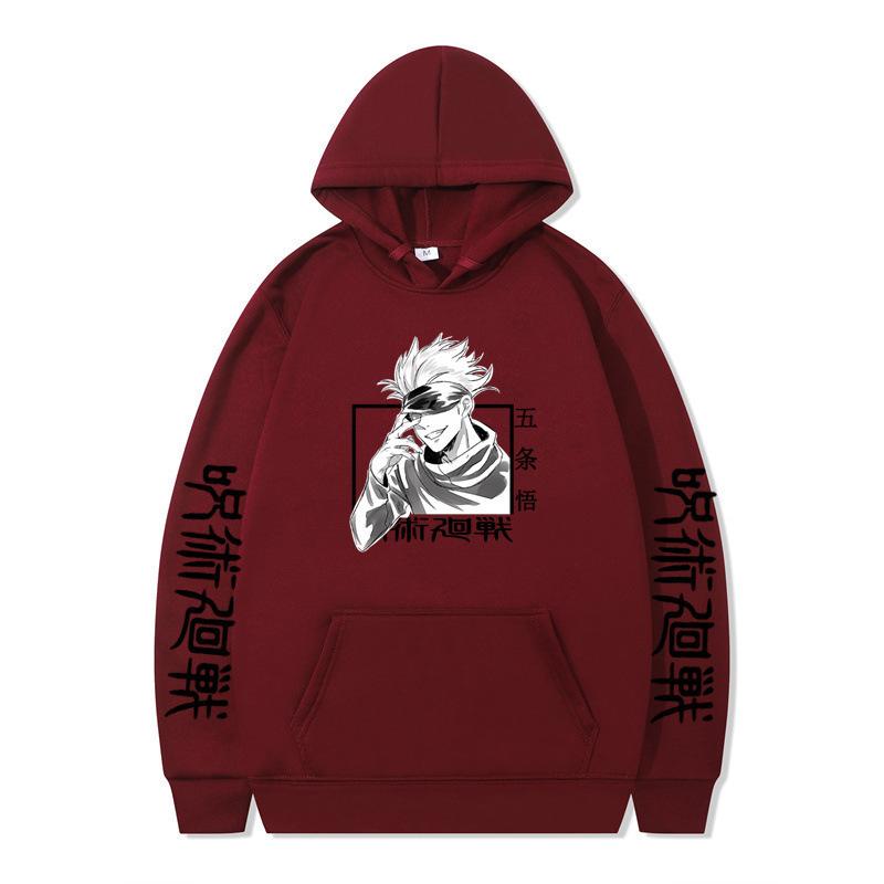 Jujutsu Kaisen Gojo Satoru Hoodie Fashion Design Men's Women's Sweatshirt Fleece Oversized Couples Casual Streetwear Hoodies