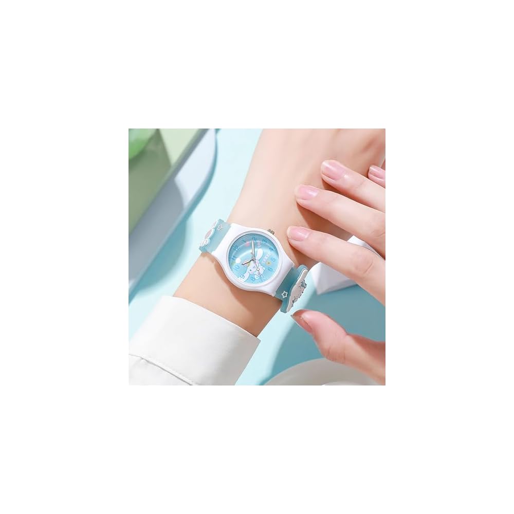 K-T Kids Lightweight Quartz Cartoon Watch Simple Design Cute Wristwatch for Boys and Girls Birthday Gift