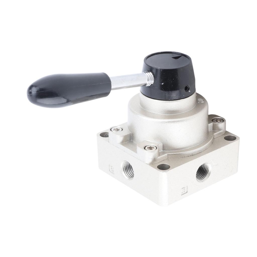 Luft Handventil Drehhebel 3 Positionen 4 Wege Pneumatischer Durchflussregelschalter Zubehör