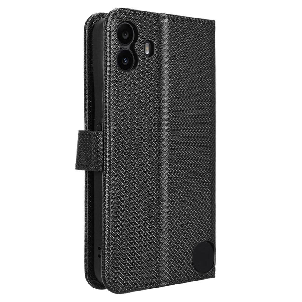 Etui na Nothing CMF Phone 1 ze skóry PU o diamentowej fakturze, odporne na wstrząsy