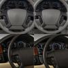 For Silverado Sierra 07-13 Carbon Fiber Dashboard Steering Wheel Cover Trim 3Pcs