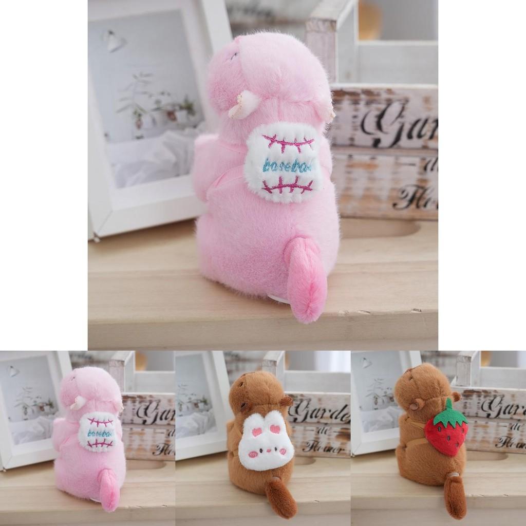 Cute Plush Capybara Keychain Adorable Stuffed Animal For Students Backpack Decoration
