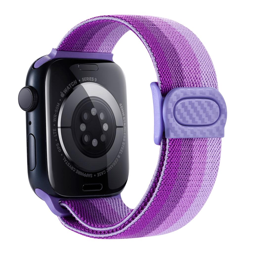 Nylon Strap For Apple watch band 45mm 40mm 44mm 41 46mm 49mm Elastic carbon bracelet correa iWatch series 9 8 7 6 se Ultra 2 10