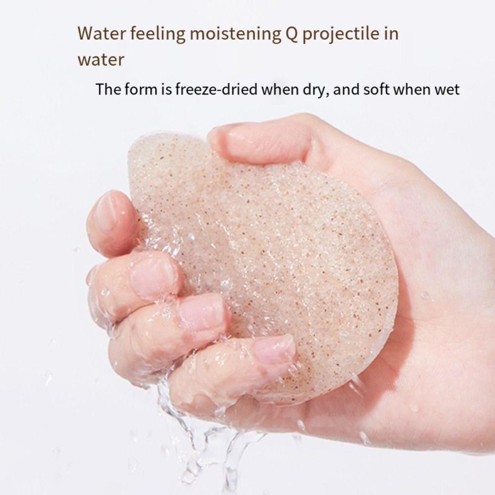 Double Side Walnut Seeds Bath Sponge Water Drop Exfoliating Sponge Face Wash Puff  Skin Care Tools