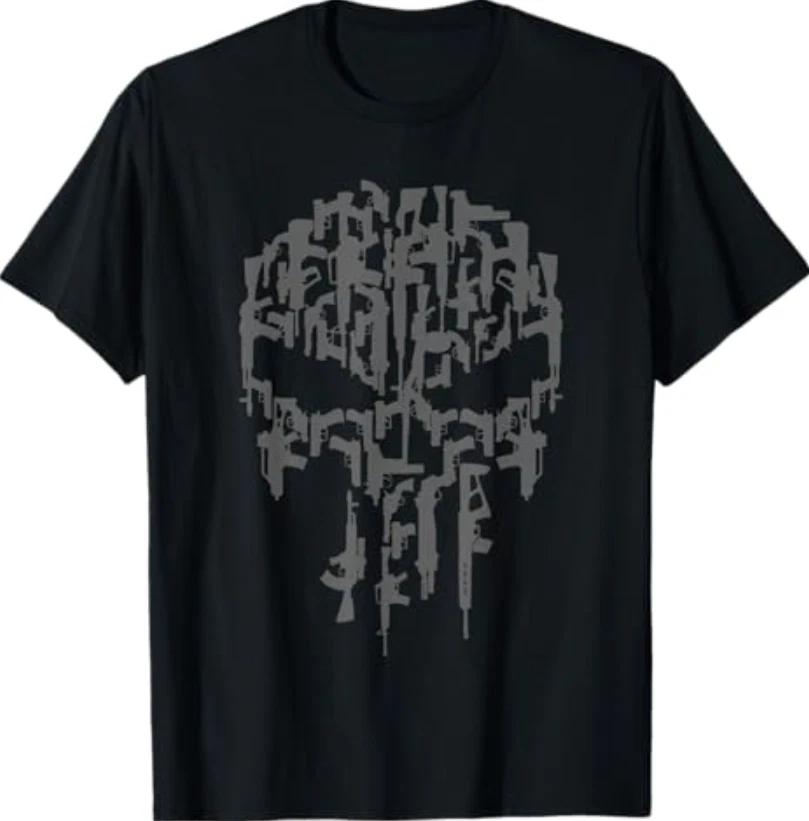 Marvel Punisher Classic Skull Made Out of Guns Vintage T-Shirt L