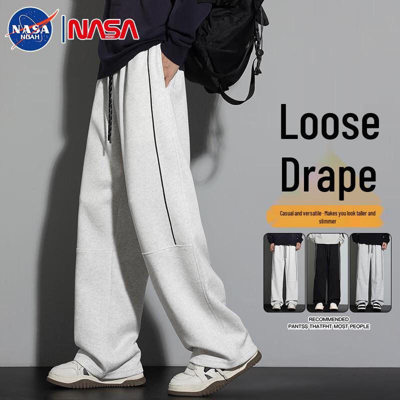 NASA NOAH Men's Loose Fit Straight Leg Casual Sport Pants