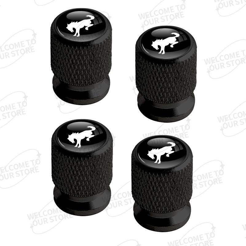 Aluminum For Ford Bronco Logo ST Line Focus Fiesta EcoBoost Hybrid 4pcs Car Decor Wheel Tire Valve Caps Stem Cover Accessories