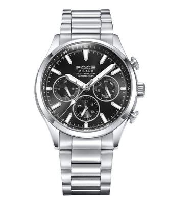 Foce Men's 43mm Multifunction Metal Watch FM7620BK
