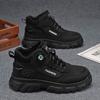 Autumn men's shoes high-top Martin boots men's British retro tooling shoes platform non-slip wear-resistant short boots trendy shoes